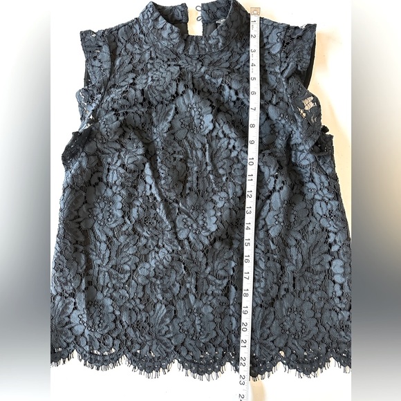 Banana Republic Lace Scallop Hem Ruffle Sleeve Blouse - Picture 9 of 15